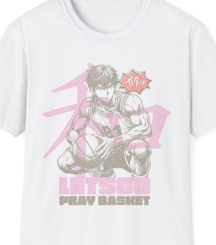 Letsgo Pray Basket, Japanese Anime Style Basketball Shirt