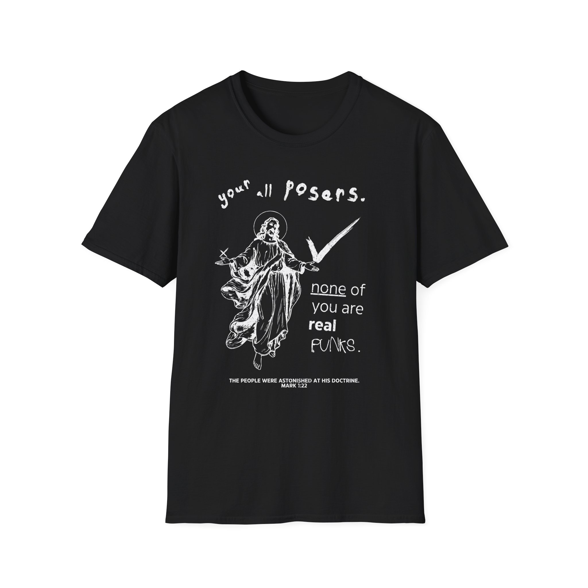 Punk Jesus Calling Out Posers Shirt - Image 2