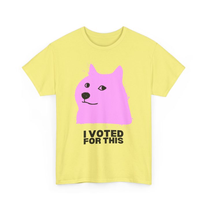 "I Voted For This," Shiba Inu Doge Shirt - Image 2