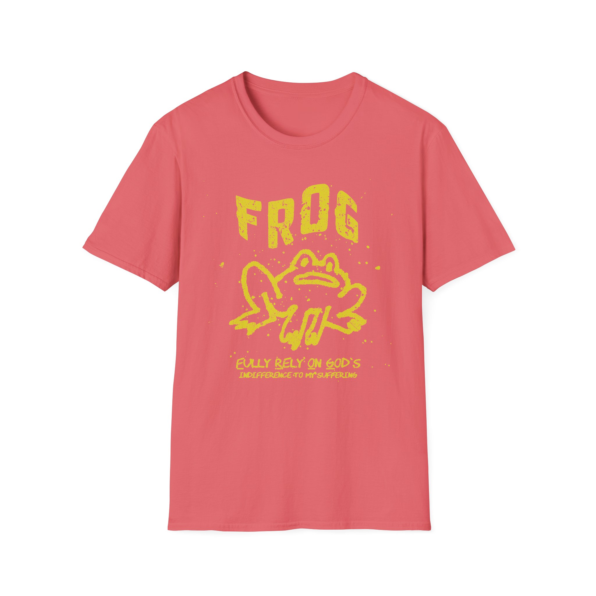 "FROG: Fully Rely On God's Indifference To My Suffering," Sad Frog Shirt - Image 6