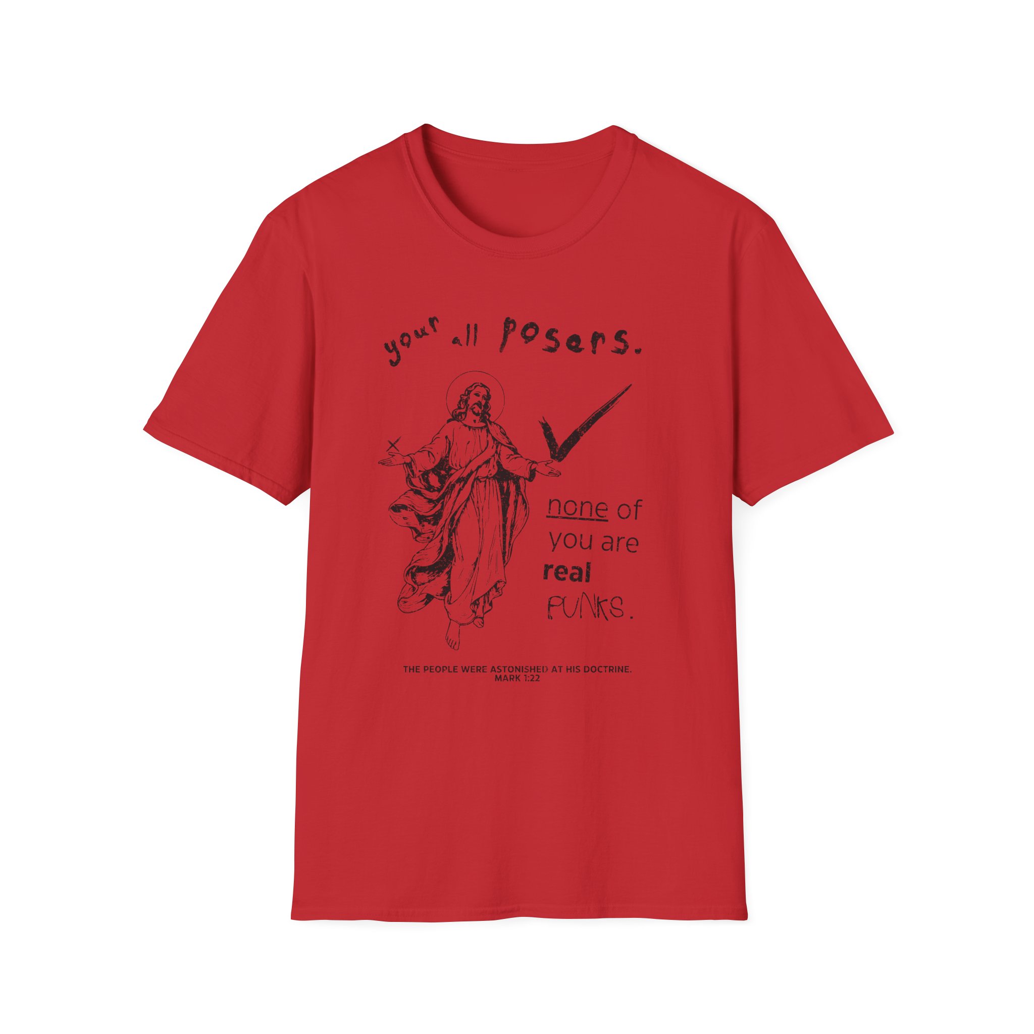Punk Jesus Calling Out Posers Shirt - Image 4