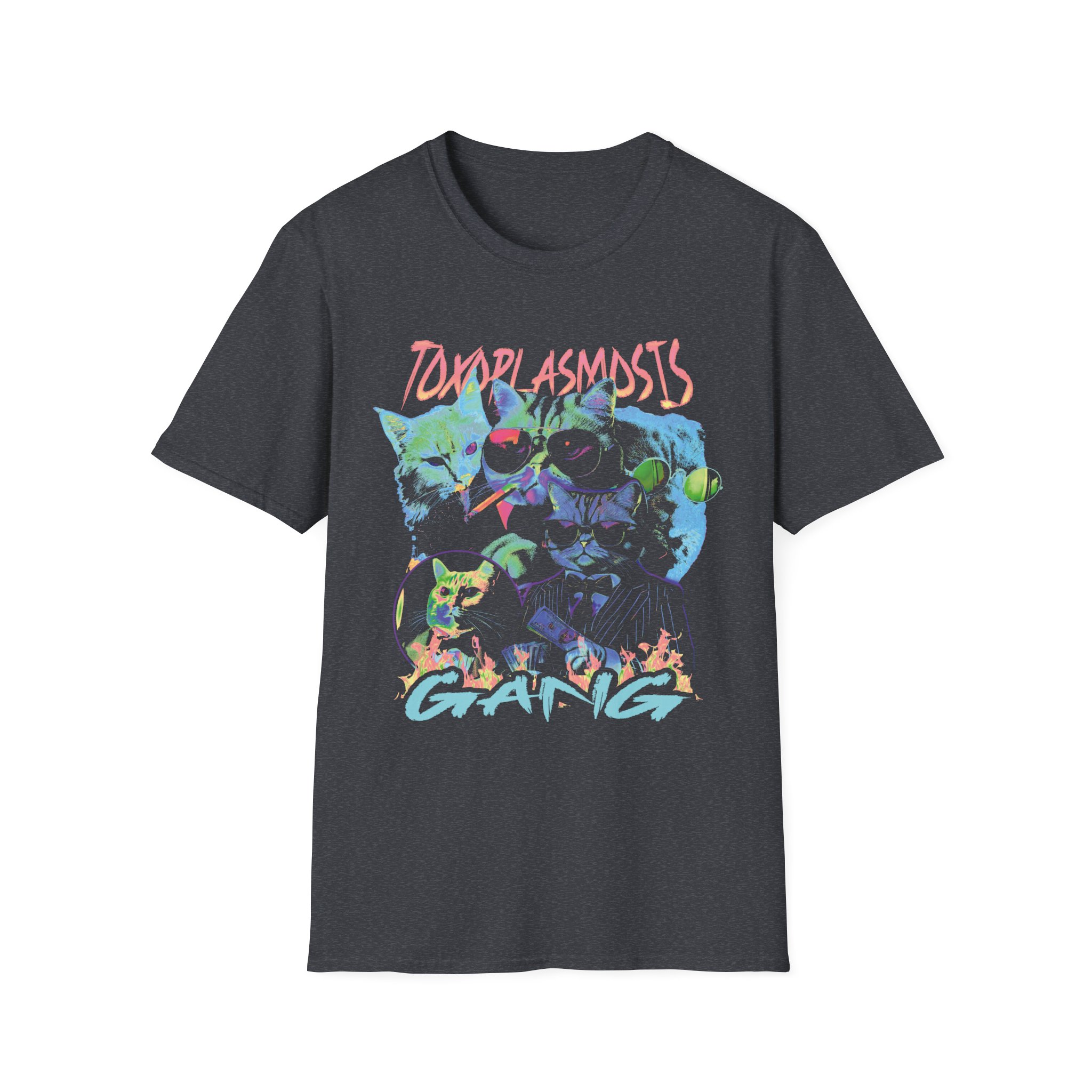 "Toxoplasmosis Gang" Psychedelic Cat Shirt - Image 4