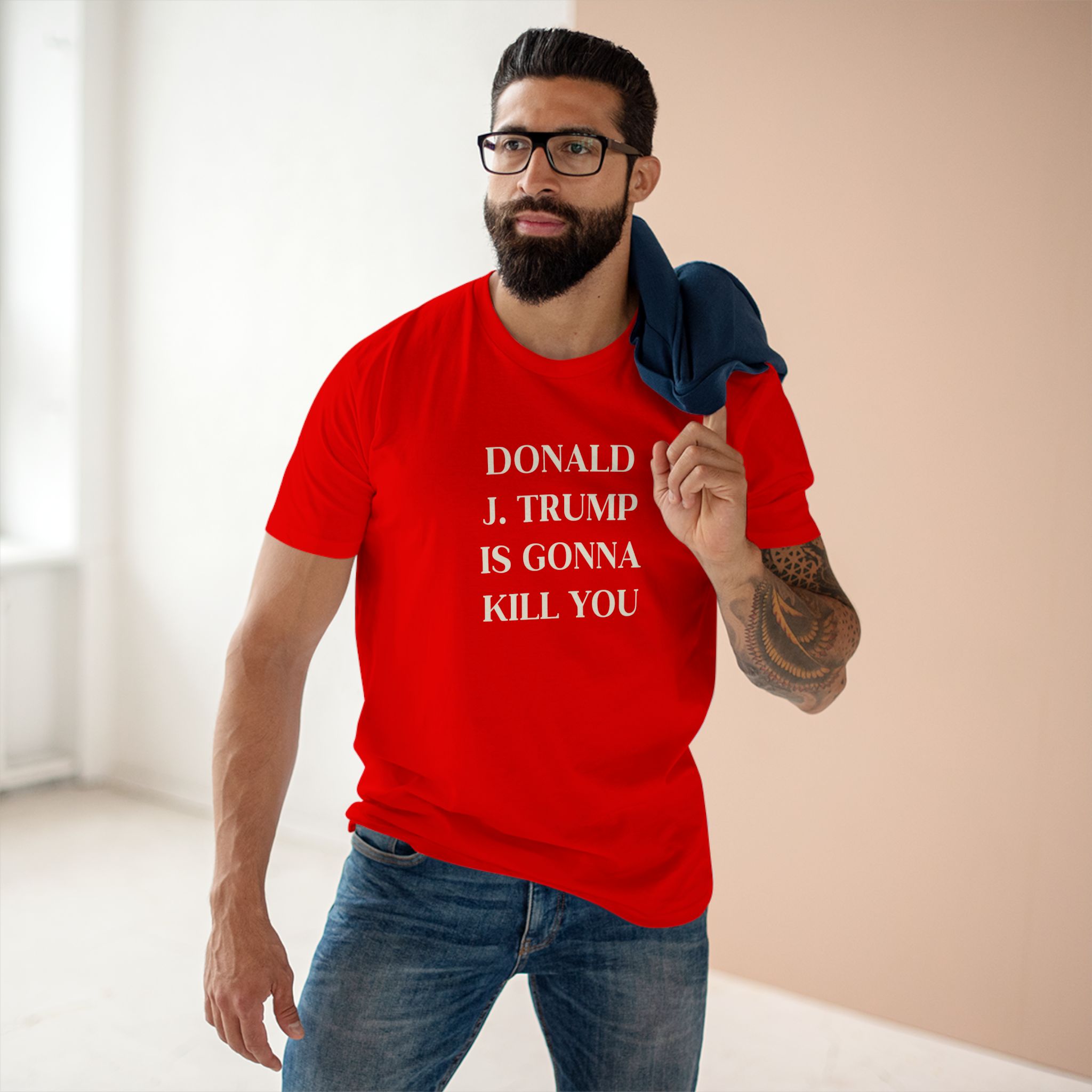 "Donald J. Trump Is Gonna Kill You" Jimmy Kimmel Shirt - Image 2