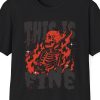 "This Is Fine," Skeleton On Fire Shirt