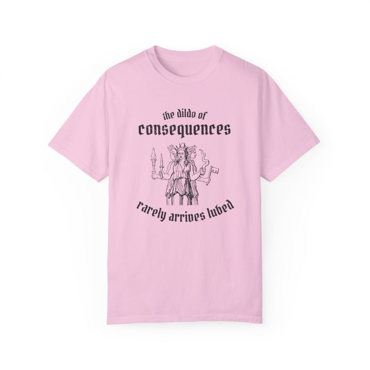 The Dildo Of Consequences Rarely Arrives Lubed Shirt - Image 6