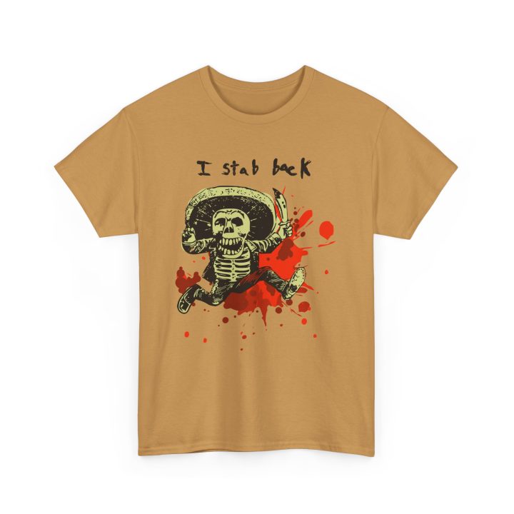 "I Stab Back," Knife Skeleton Shirt - Image 5