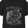 "Not Today, Satan" Shirt (Skeleton Riding Motorcycle Vintage Style)