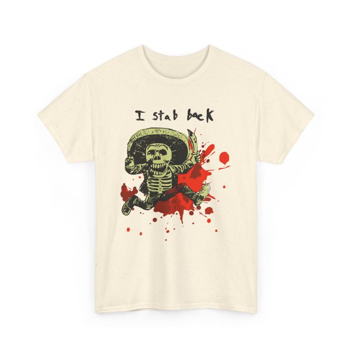 "I Stab Back," Knife Skeleton Shirt - Image 3