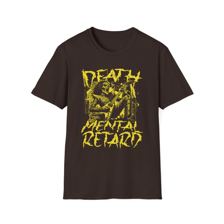 Alternative view of "Death Mental Retard" Shirt (Grunge Skeleton Death Metal Parody)