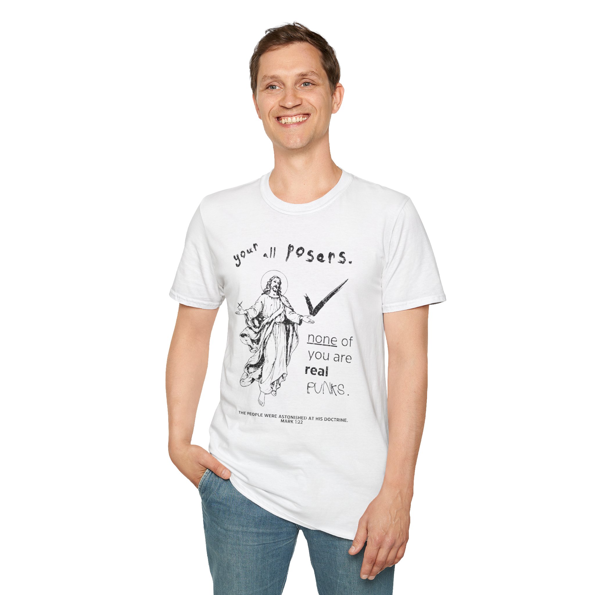 Punk Jesus Calling Out Posers Shirt - Image 9